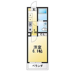 Linea K.B. 1Kの間取図画像