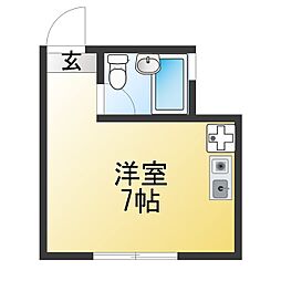 WITH遊HOUSE ワンルームの間取図画像