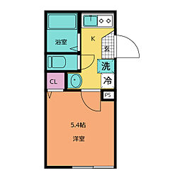 プレシャスウィル追浜 1Kの間取図画像