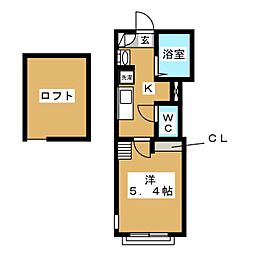 めぞん一刻 1Kの間取図画像