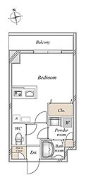 LOC'Sヨコハマベイサイド ワンルームの間取図画像