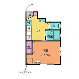 フォンテVII 1Kの間取図画像