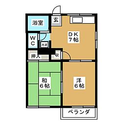 間取図画像 2DK