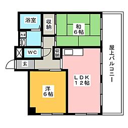 TMビル 2LDKの間取図画像