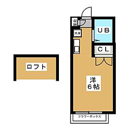 ピュア戸塚 ワンルームの間取図画像