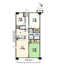 モア・ステージ戸塚 2LDKの間取図画像