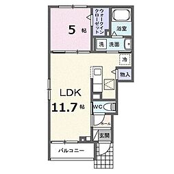 レコルテ戸塚 1LDKの間取図画像