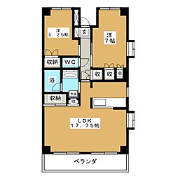 プライムヒルズ東戸塚 2LDKの間取図画像
