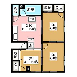 畑山ハイツ 3DKの間取図画像