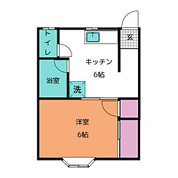 千寿荘壱号舘 1DKの間取図画像