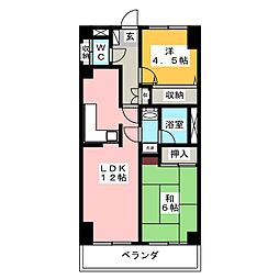 ダイヤグランデ根岸 2LDKの間取図画像