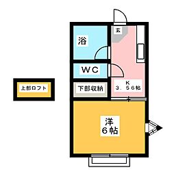 インテリジェント小松島 1Kの間取図画像