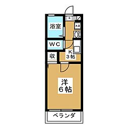MaisonEtoile 1Kの間取図画像