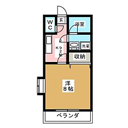 SGハイツ 1Kの間取図画像