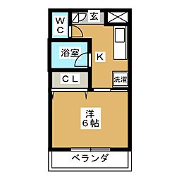 第三伊藤ビル15ライフ 1Kの間取図画像