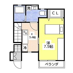 アクシア西鹿島I 1Kの間取図画像