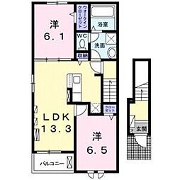 H-ange I 2LDKの間取図画像