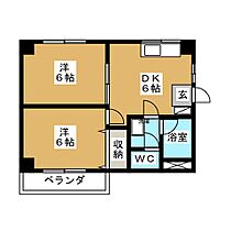 宝木町ハウス  ｜ 栃木県宇都宮市駒生町（賃貸マンション2DK・2階・38.88㎡） その2