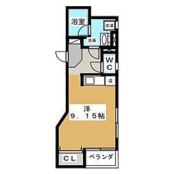 スペーステン ワンルームの間取図画像