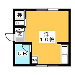 ウィングビレッジ ワンルームの間取図画像