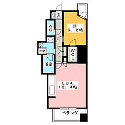 ザ・レジデンス宇都宮 1LDKの間取図画像