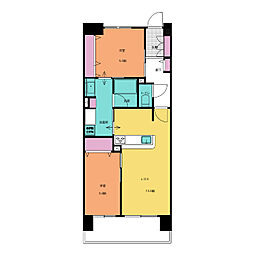 アルファステイツ東宿郷2 2LDKの間取図画像