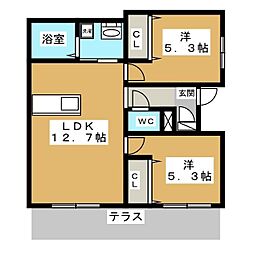 Hale O Kukuna 2LDKの間取図画像
