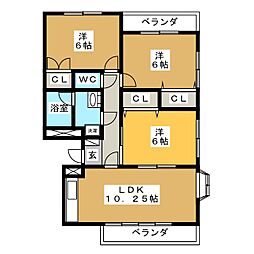 MDeast1 3LDKの間取図画像