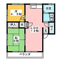 レトア中村Ａ  ｜ 群馬県前橋市南町２丁目（賃貸アパート2LDK・1階・47.00㎡） その2