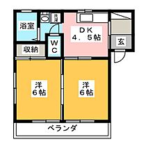 パティオＢ  ｜ 群馬県前橋市横沢町（賃貸アパート2DK・1階・39.59㎡） その2