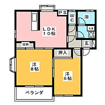 グリーンタウンＫ  ｜ 群馬県前橋市下細井町（賃貸アパート2LDK・2階・53.63㎡） その2