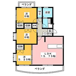 グランデステージ瑞樹 3LDKの間取図画像