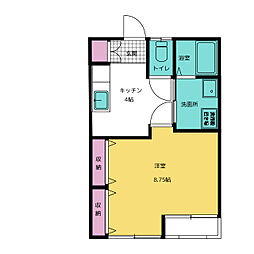 ＹＭパーク622 1階1Kの間取り