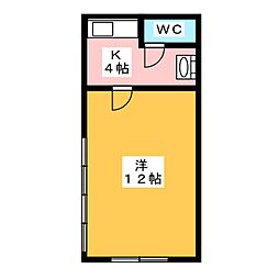 デアグランツ 1Kの間取図画像