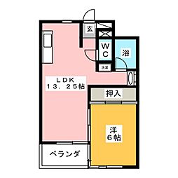 ヴィレッジ329 1LDKの間取図画像