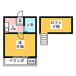 メゾンドグリーンハウス 1Kの間取図画像