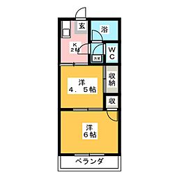 リバーシティ21 2Kの間取図画像