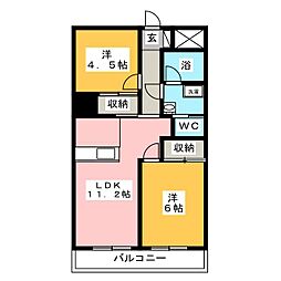 シェモワ前橋 1SLDKの間取図画像