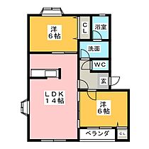 第2ＭＨハウスＧ  ｜ 群馬県高崎市中尾町（賃貸アパート2LDK・1階・57.21㎡） その2