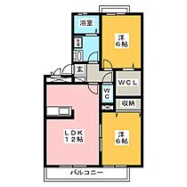 サンビレッジ高崎B  ｜ 群馬県高崎市石原町（賃貸アパート2LDK・1階・56.30㎡） その2