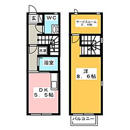 リビオンＨ＆Ｍ 1階1SDKの間取り