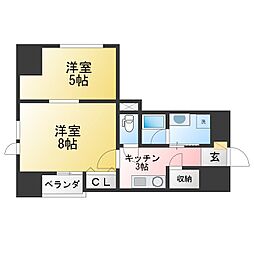 チェルキオ羅漢 2Kの間取図画像