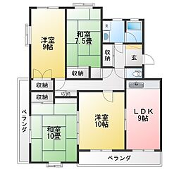 第2朋友レジデンス 4LDKの間取図画像