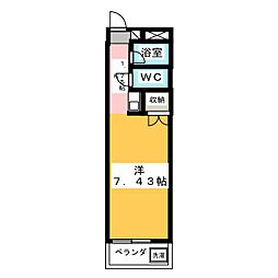 エトワール本庄第一 ワンルームの間取図画像