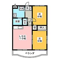 ガーディン師岡  ｜ 群馬県伊勢崎市緑町（賃貸マンション2LDK・3階・49.65㎡） その2