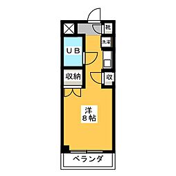エトワール本庄第2 ワンルームの間取図画像