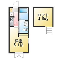 ハーミットクラブハウス菊名B棟 1Kの間取図画像
