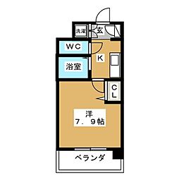 アルテーヌ新横浜 1Kの間取図画像