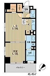 HF新横浜レジデンス 1LDKの間取図画像