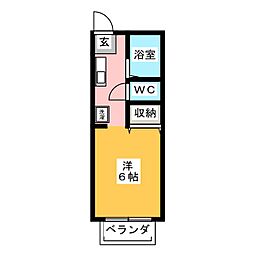 ライベックス菊名 ワンルームの間取図画像